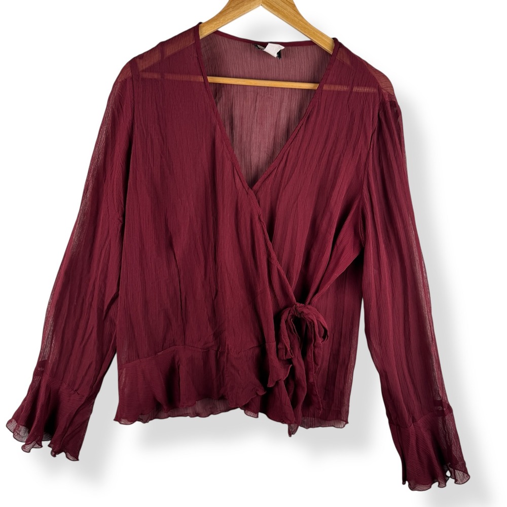 First Option Vintage 90s Sheer Cardigan Top‎ Size XL Whimsigoth Fairy Crinkle